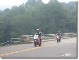 Bikers abound on the Blue Ridge Parkway