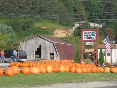 Fall produce at Clemmon's on the way to town